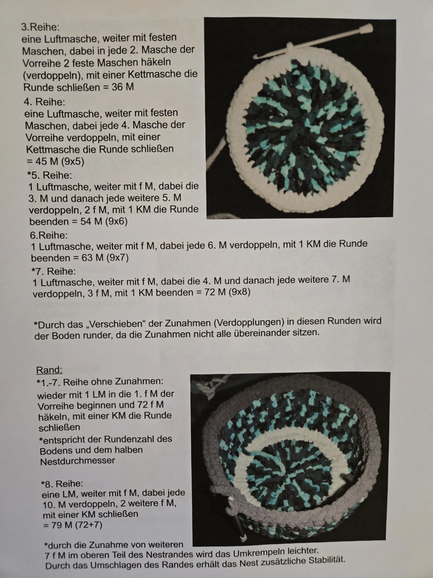 Vogelnester – Anleitung Seite 2